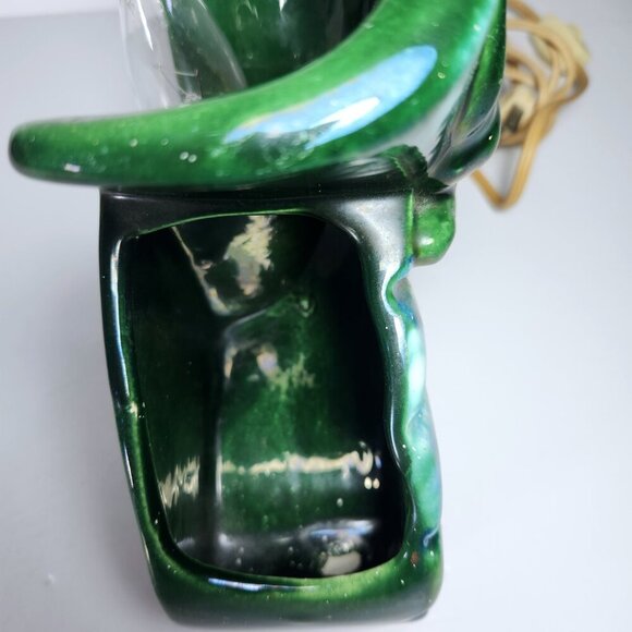 Mid Century Leaping Deer TV Lamp Planter Forest Green Retro Vintage 10.5”X 7.5” - Picture 11 of 15